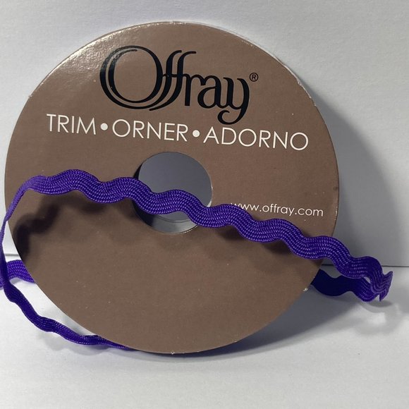 Purple Ric Rac Trim Ribbon Offray 12 Rolls Craft Scrapbook Card Making Gifts - Picture 12 of 14